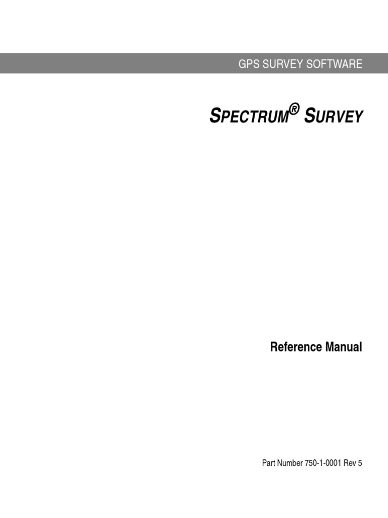 750-1-0001 Spectrum Survey Rev 5 (Low Res) | PDF | Menu (Computing ...