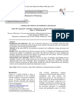 Anxiolytic Effect of Myristica Fragrans