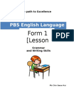 PBS English Language: Form 1 (Lesson 1)