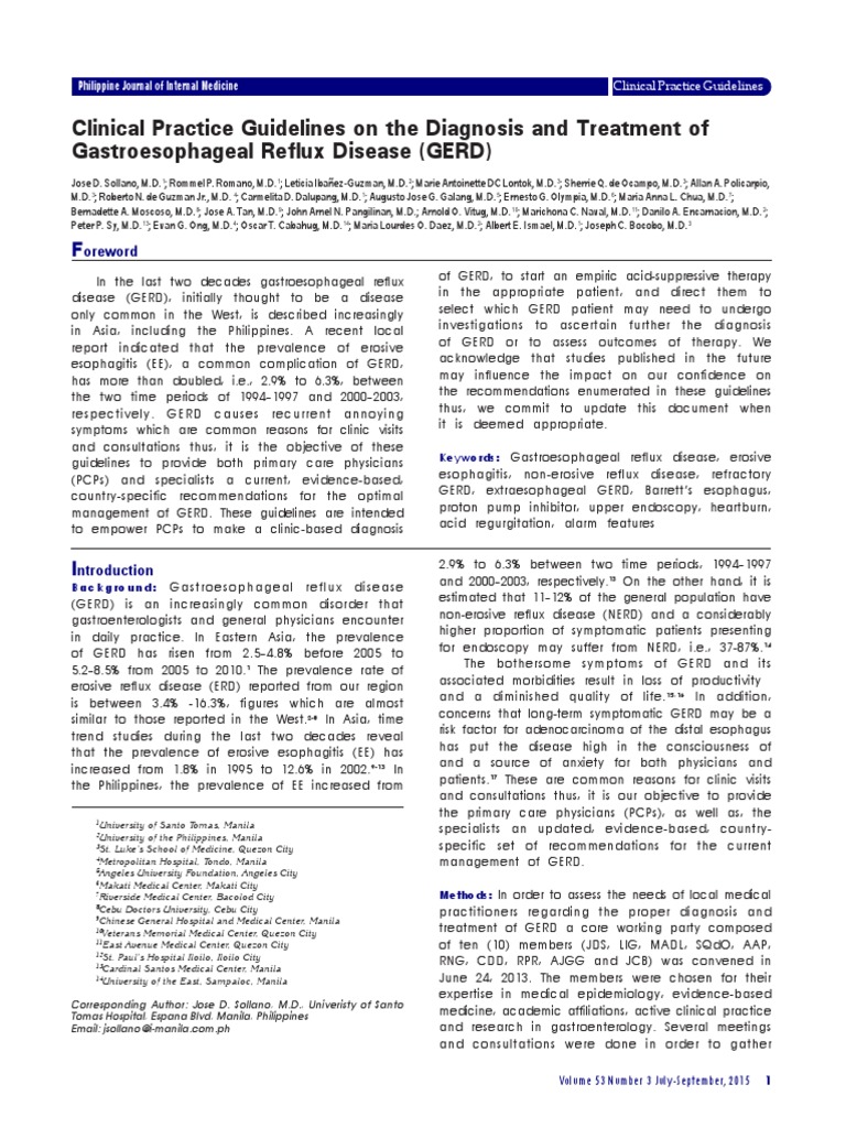 Gerd Cpg Pdf Pdf Gastroesophageal Reflux Disease Indigestion