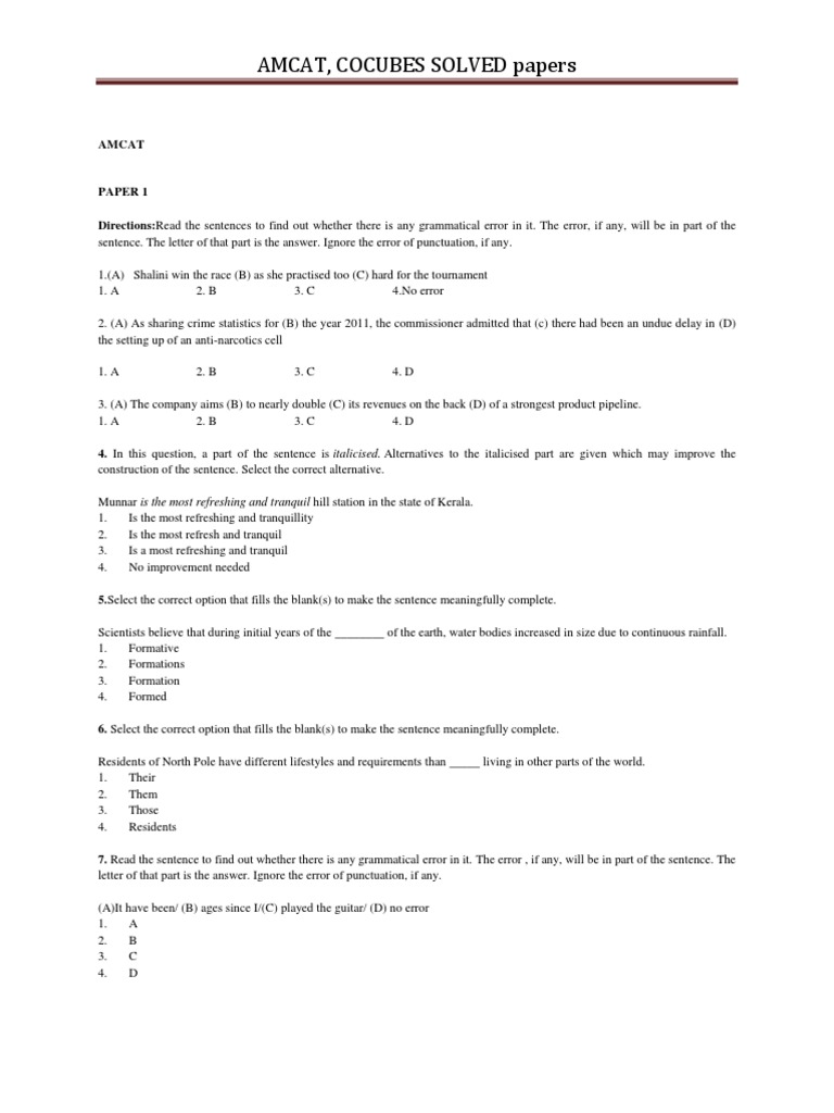 AMCAT and Cocubes Solved Papers | PDF | Partition Of India | Mahatma Gandhi