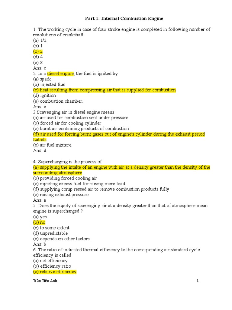 Internal Combustion Engine | PDF | Internal Combustion Engine | Diesel ...