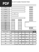 C&C Universal Character Sheet | PDF | Role Playing Games