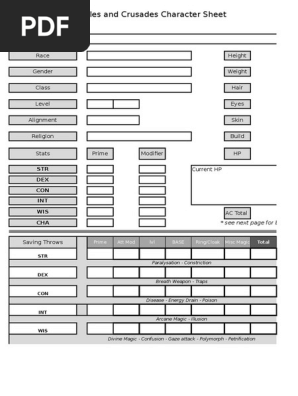 Character Sheet
