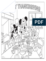 Mickey Mouse Thanksgiving Coloring Pages Printable 1010
