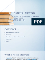 Heron's Formula: MADE BY:-Muskaan Srivastava Class: - IX C ROLL NO.: - 24