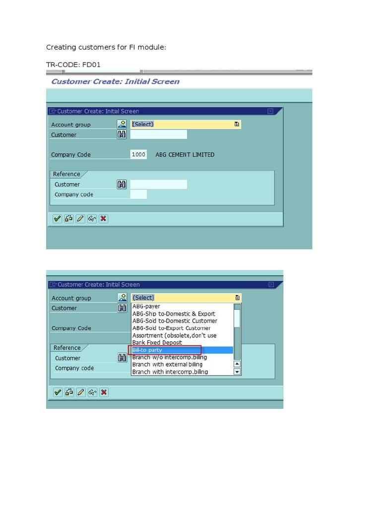 Creating Customers For FI Module | PDF | Computers