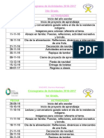 Cronograma de Actividades 2016