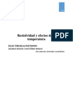 Resistividad y Efectos de La Temperatura