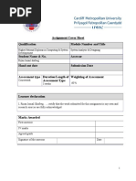 Assignment Cover Sheet Qualification Module Number and Title