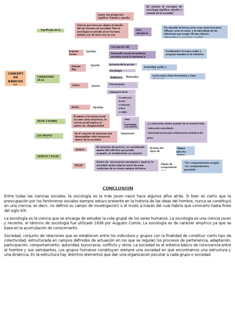 Conceptos Básicos de Sociología Sociología Sociedad