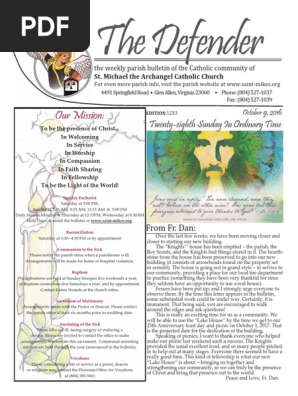 St. Michaels Catholic Church Bulletin
