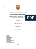 Syllabus Química Orgánica A III 2016 II