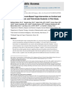 Effects of A Classroom-Based Yoga Intervention On Cortisol and Behavior in Second - and Third-Grade Students - A Pilot Study.