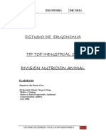 Estudio de ergonomía en empresa de nutrición animal