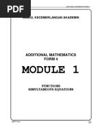 Additional Mathematics Form 4: Modul Kecemerlangan Akademik