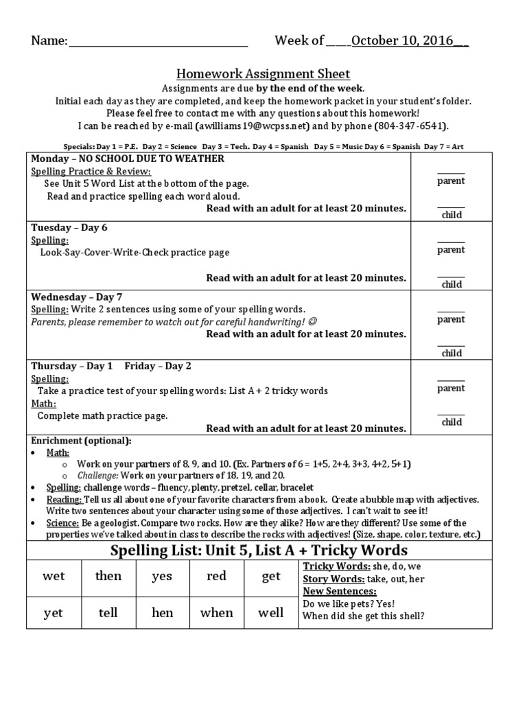 Homework 10-10 | PDF | Language Arts & Discipline