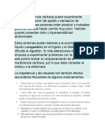 Con La Insuficiencia Cardíaca Puede Experimentar Pérdida o Alteración Del Apetito o Sensación de Náuseas