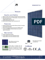 200 Watt Poly-Crystalline Module Quality and Safety: BSM200P-54