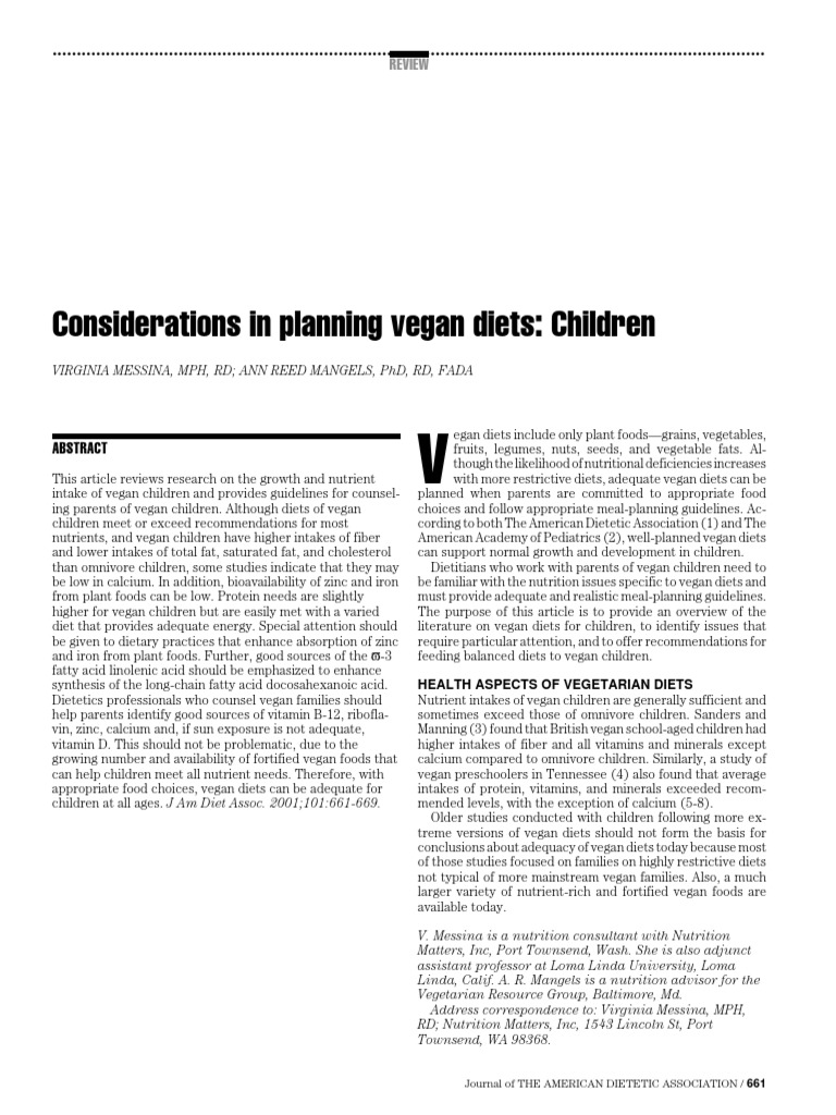 considerations-in-planning-vegan-diets-children-review-pdf-veganism-soybean