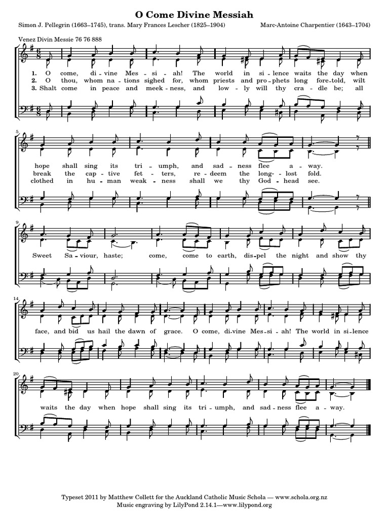 o Come Divine Messiah