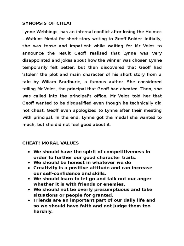 Synopsis Of Cheat Form 2 Chort Story Pdf