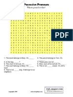 Possessivepronounsws PDF