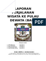 Laporan Perjalanan Wisata Ke Pulau Dewata Bali