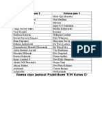 Jadwal Praktikum TIM