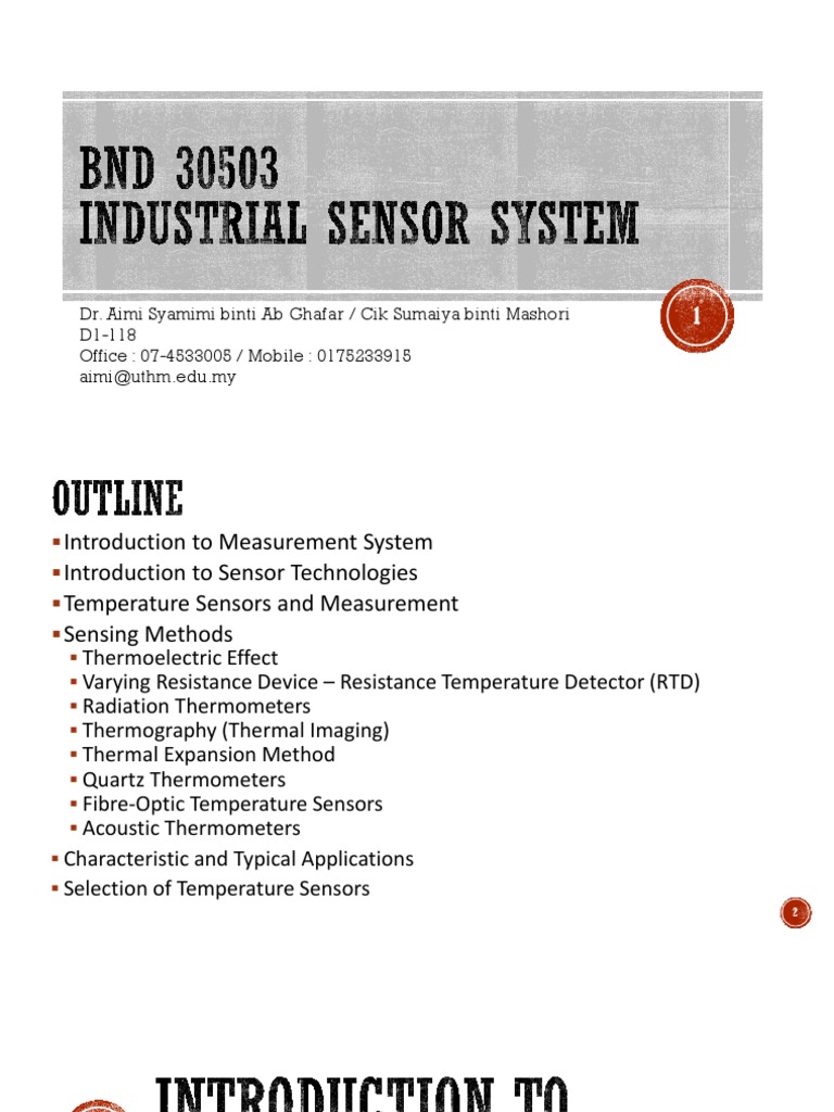 Overview of Temperature Measurement Systems | PDF