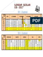 Calendar Scolar SA-1 2016-2017