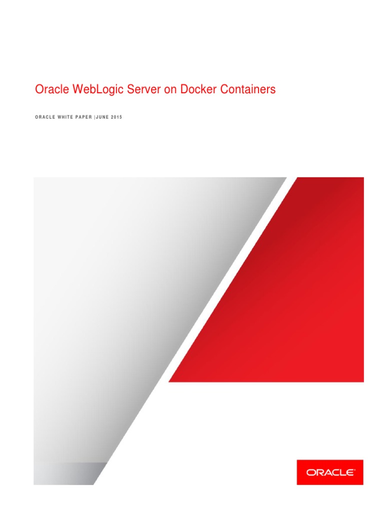 logic Server Docker Containers 2491959 PDF Oracle Database