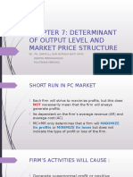 Chapter 7: Determinant of Output Level and Market Price Structure