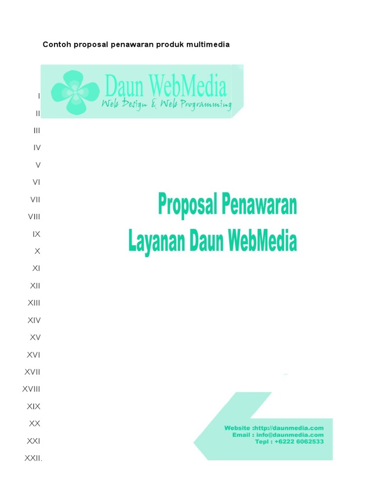 Contoh Proposal Penawaran Produk Multimedia