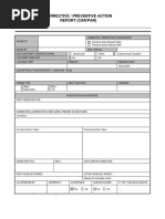 CAPA Form Template and Guidelines | PDF