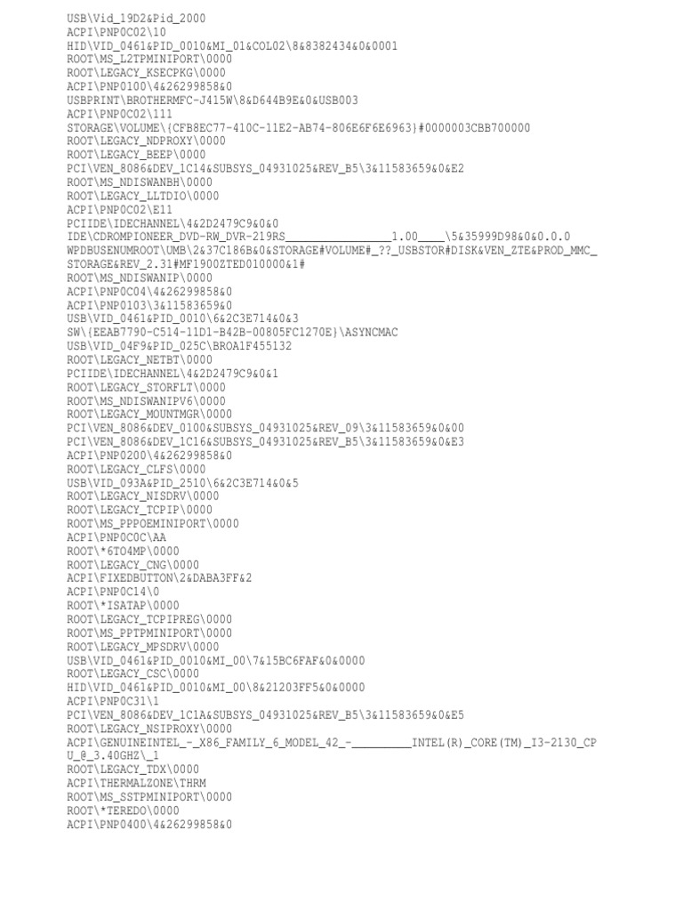 Device Driver and Hardware IDs Overview | PDF | Internet Protocols ...