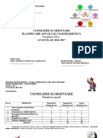 Consiliere Si Orientare Cls. Vi