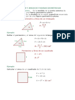 Perímetros y Áreas de Figuras Geométricas