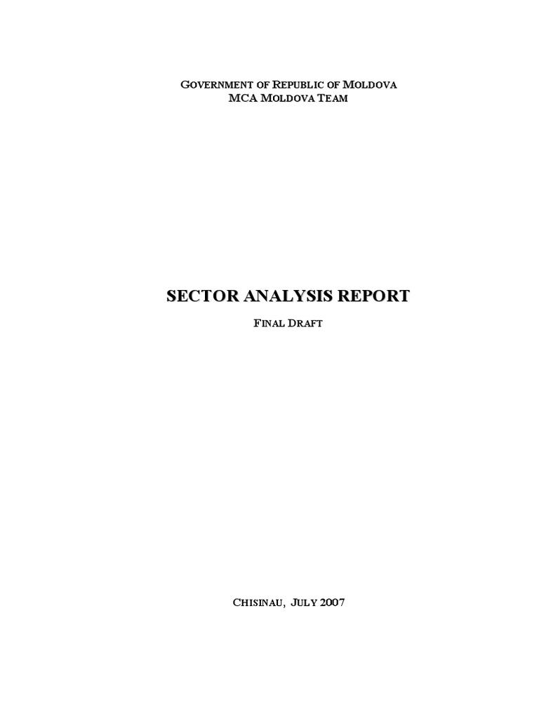Moldova Economic Sector Analysis Report | PDF | Economic Growth ...