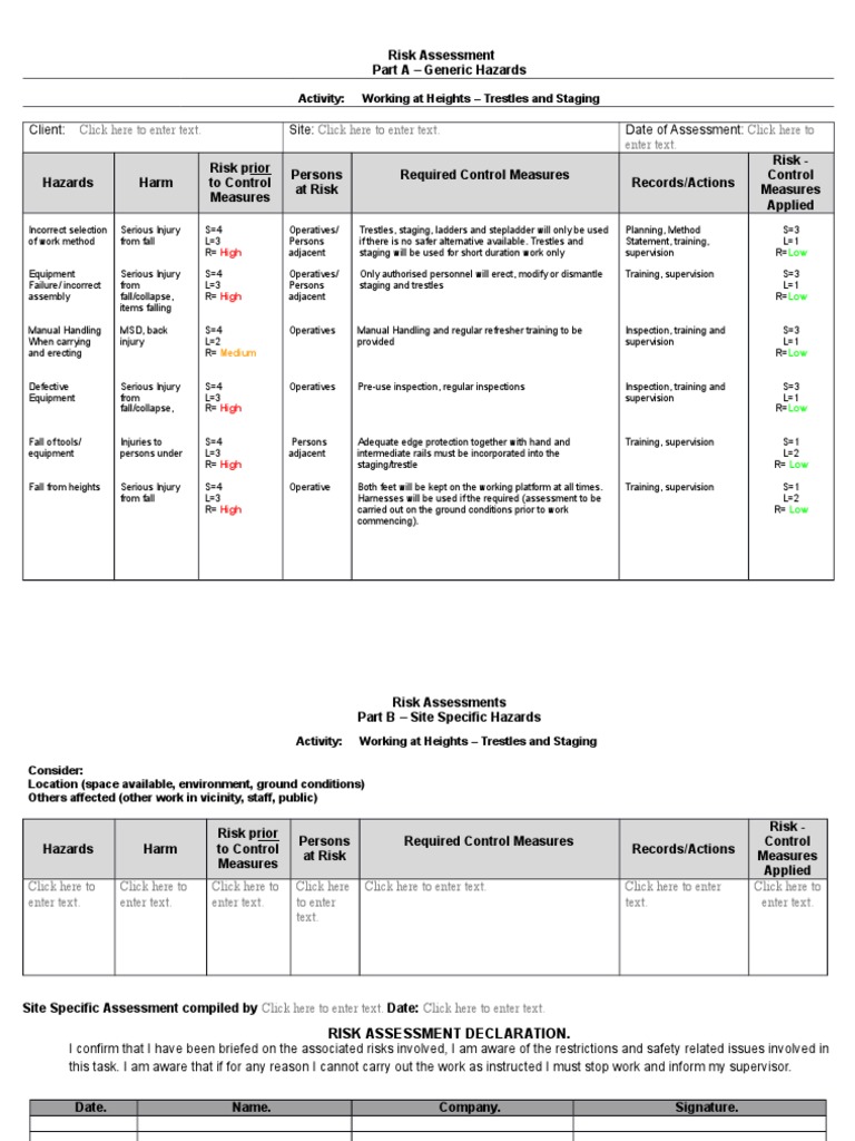 Trestles and Staging | PDF | Risk Assessment | Risk