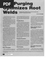 Gas Purging Optimises Root Welds