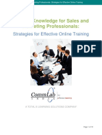 Product Knowledge Online Training Commlab