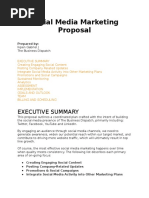 Social Media Marketing Proposal