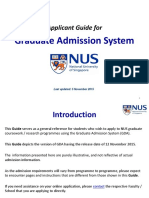 Applicant Guide For Graduate Admission System