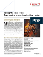Psychoactive Properties in Culinary Spices