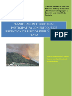 Planificación Territorial Participativa Con Enfoque de Reduccion de Riesgos en El Valle Del Itata. Final
