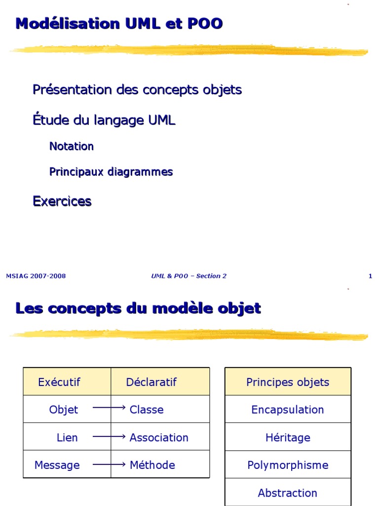 UML POO Seance2 | PDF | Classe (informatique) | Programmation orientée ...
