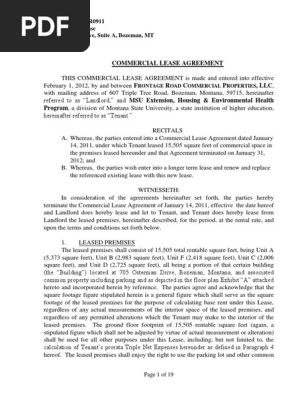 Commercial Lease Agreement