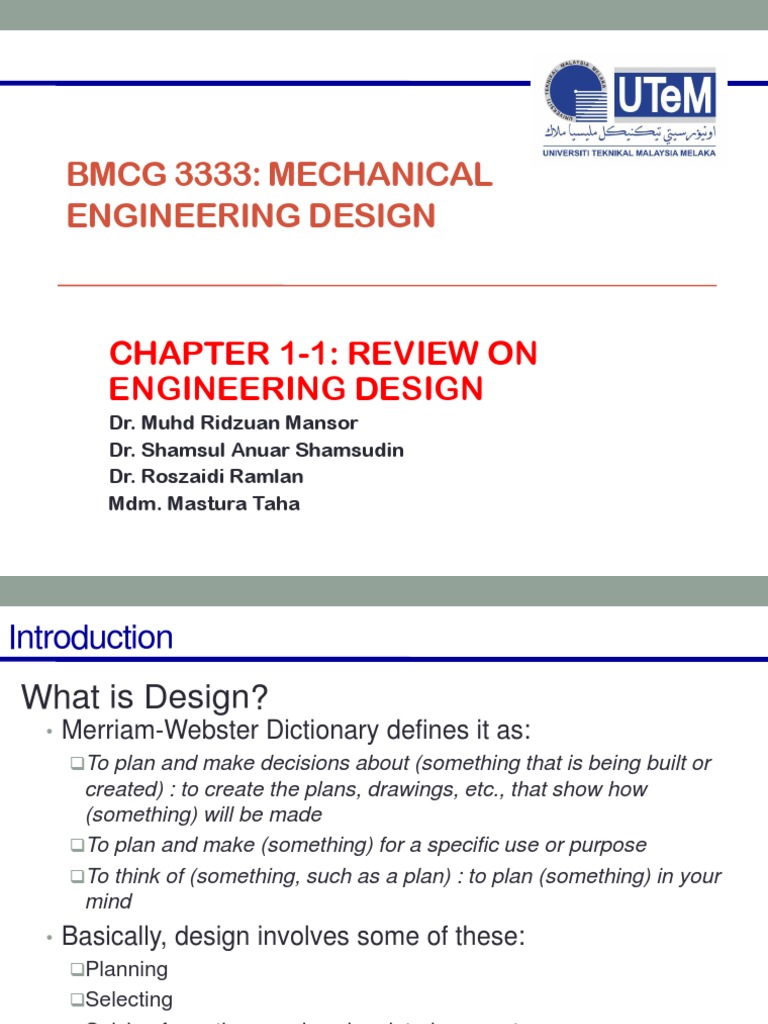 Mechanical Engineering Design Overview | PDF | Engineering Design ...