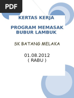 Kertas Kerja Program Bubur Lambuk & Berbuka Puasa